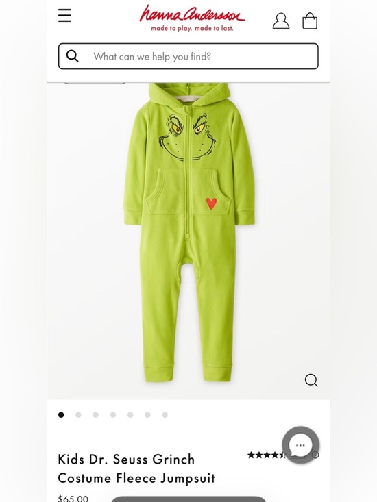 Hanna Andersson Other - Hanna Andersson “The Grinch” kids size XL Onesie
